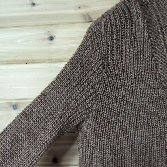 La Ligne Sweater Dress Womens Medium Brown 100% Merino Wool Made in Italy - Picture 3 of 11